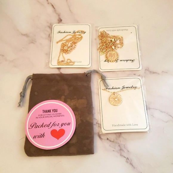 Yesteel Gold Layered M Initial Necklaces 3PCS - Picture 10 of 10